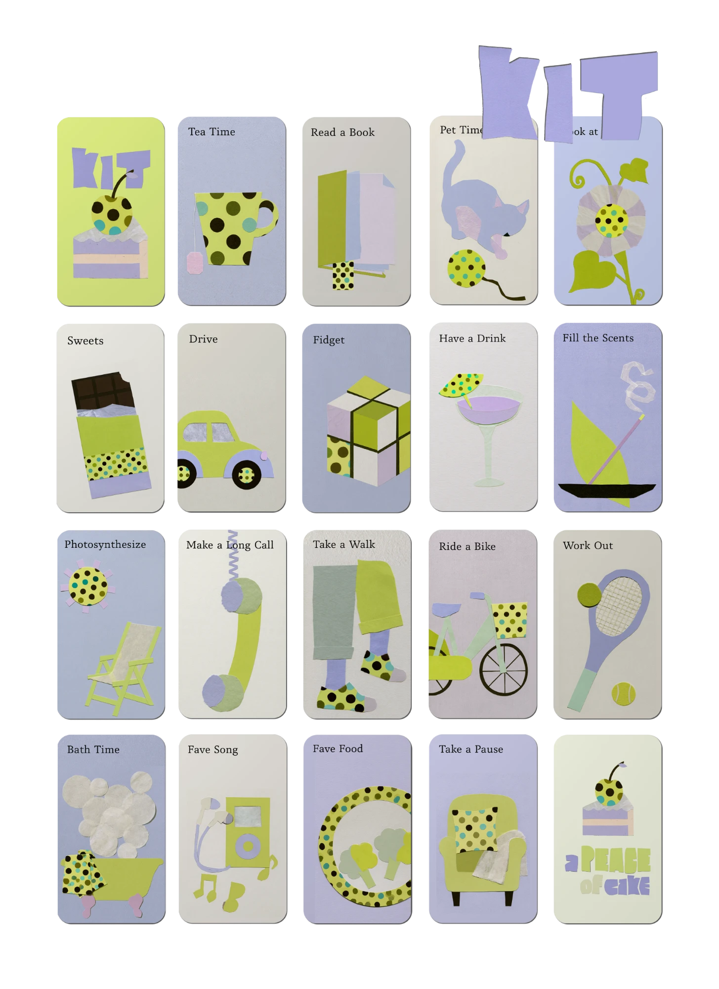 a PEACE of cake kit card set