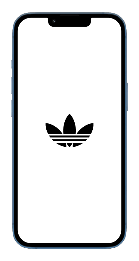 Phone showing the adidas Originals logo