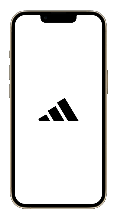 Phone showing the adidas Sports logo